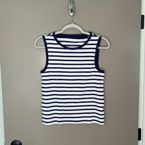 NWT Gap Modern Shell Tank Top - Navy Blue and White Striped - Size M